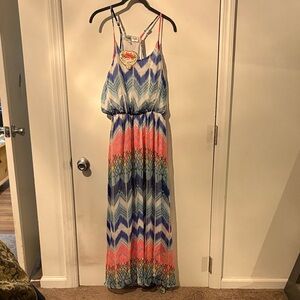 Brand new with tags! Colorful Chevron Maxi Dress